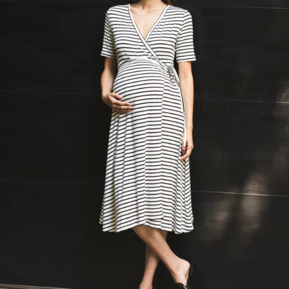 Nom Maternity Maya During & After Wrap Dress